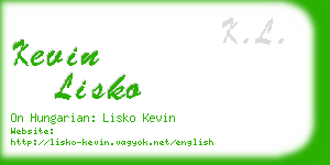kevin lisko business card